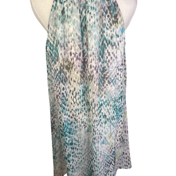 Vince Camuto Size 6 Patel Multicolor Beaded Neck Sleeveless Dress - Picture 3 of 14